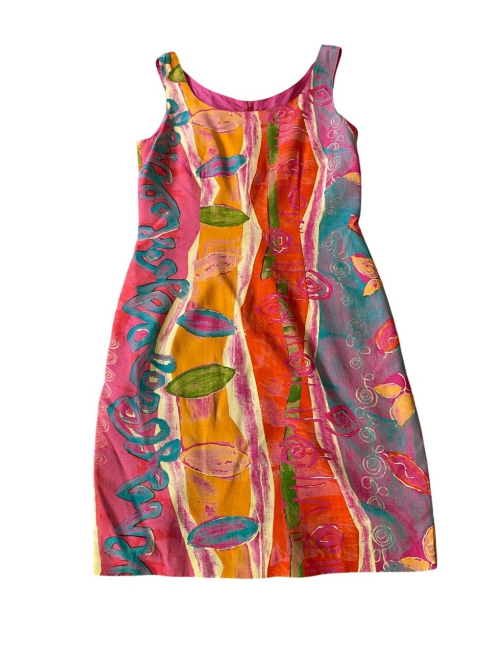 Rabbit Rabbit Designs Multi-color Sleeveless Abstract Print Dress Size 6
